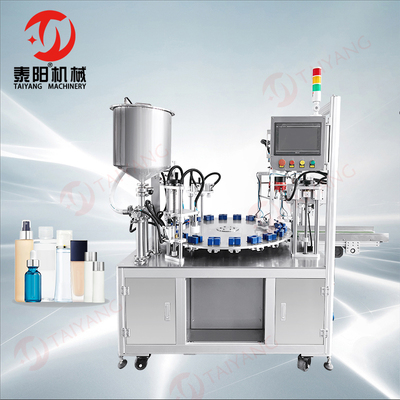 双头转盘式灌装旋盖一体机